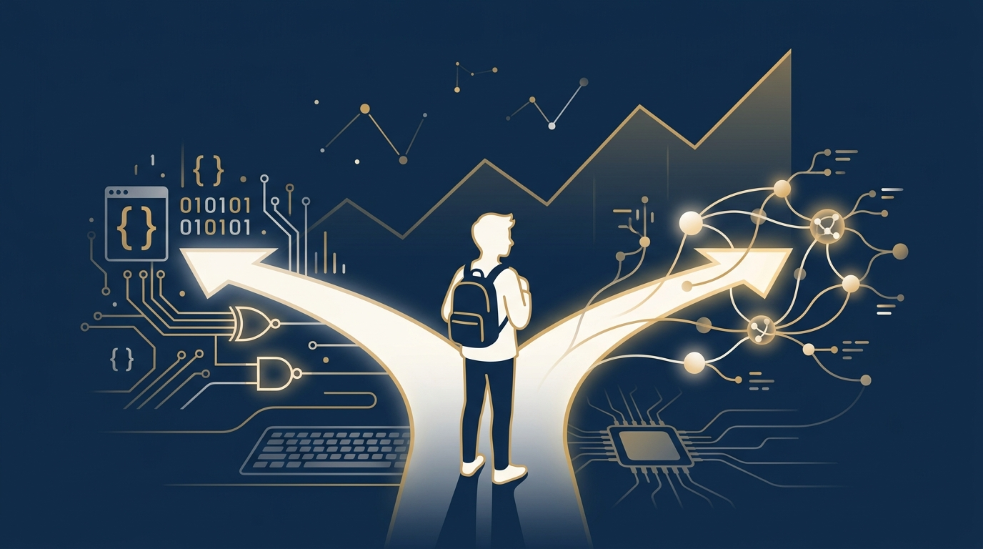 Did the computer science job market really collapse in 2026? A data-driven look at CS unemployment and starting salaries, how AI reshaped entry-level hiring, the specializations that are still hiring, and exactly what 9th, 10th, and 11th graders should be doing now.