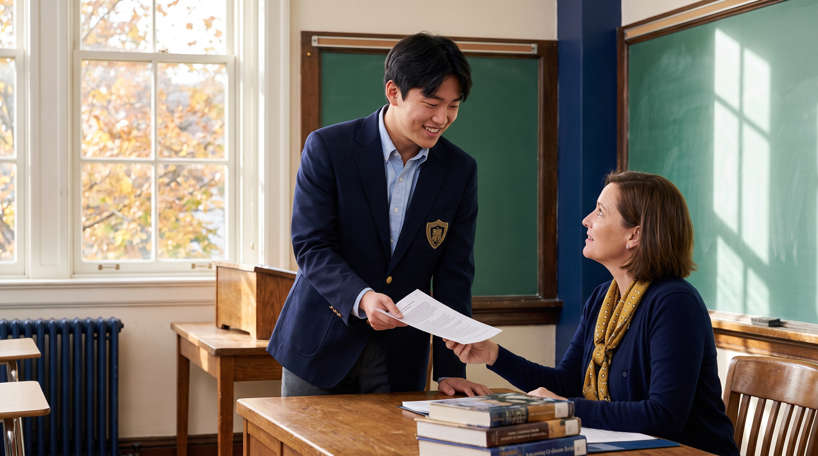 A complete guide to teacher recommendation letters for U.S. college applications. How many you need, whom to ask, when and how to ask, what goes in a brag sheet, and why you should waive your FERPA rights — before the November 1 early deadlines.